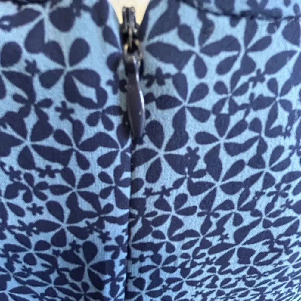 Talbots Blue Silk Pleated Maxi dress - Picture 6 of 9